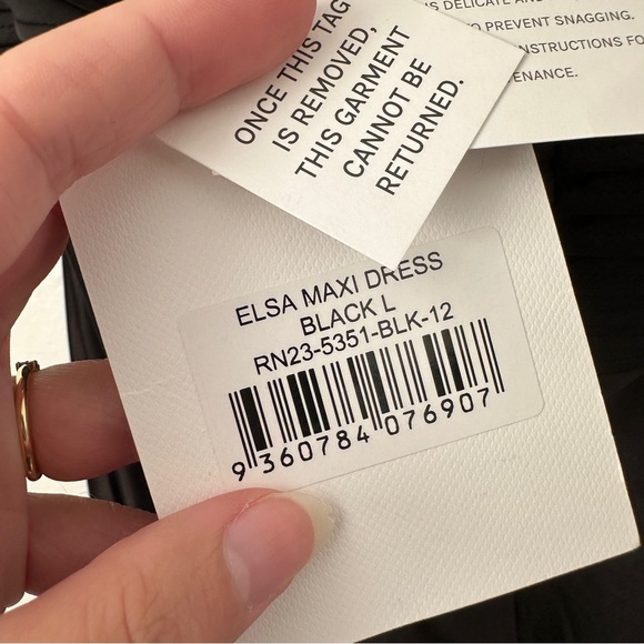 NWT Runaway The Label Elsa Maxi Black Dress Large - Picture 5 of 6